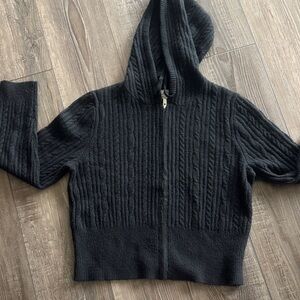 Universal Thread Black Hooded Cardigan